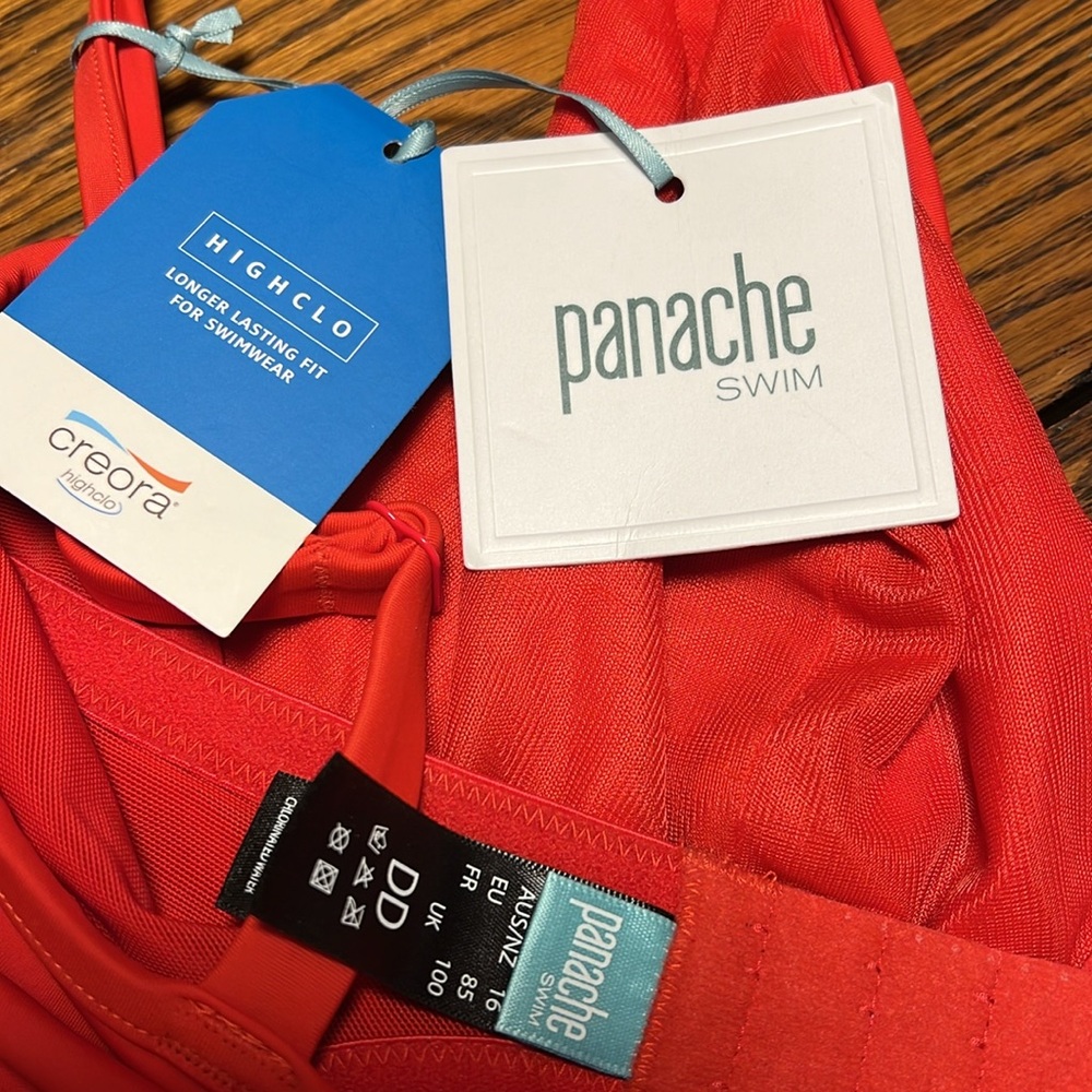 NWT Panache Anya Riva red tankini swim top READ - Picture 7 of 11